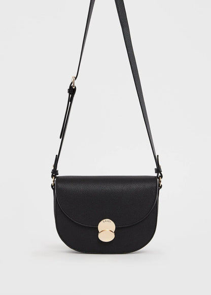 Borsa crossbody nera in similpelle
