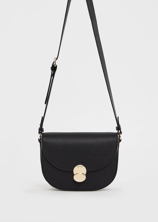 Borsa crossbody nera in similpelle