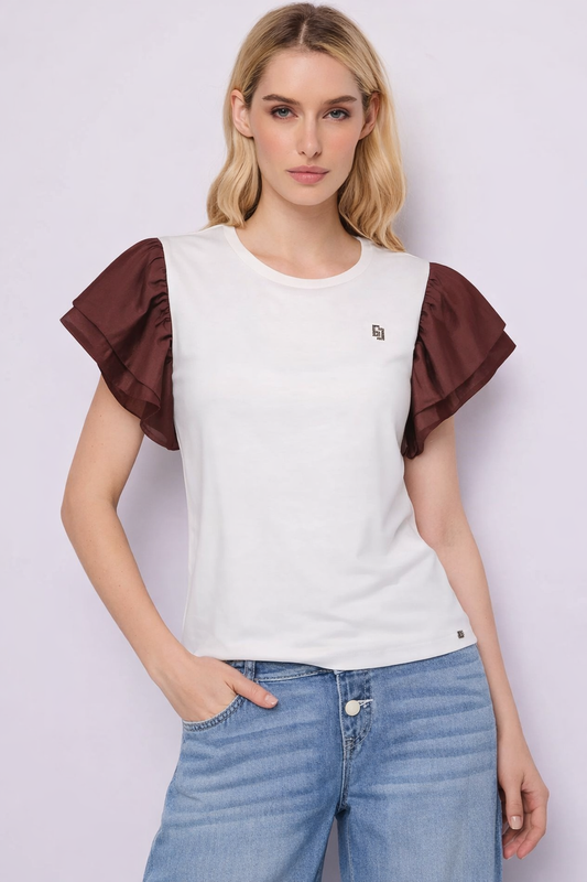 T-shirt da donna in cotone con logo