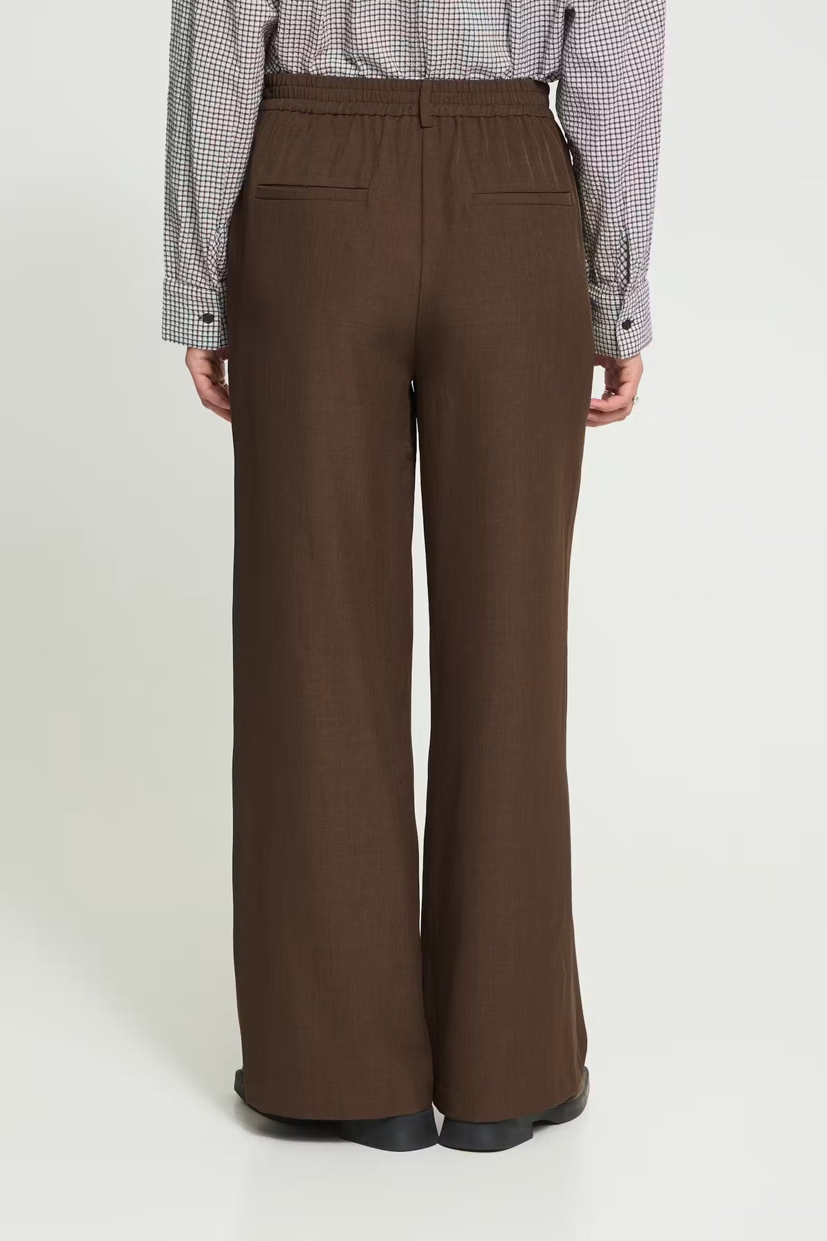 Pantalone a gamba larga marrone