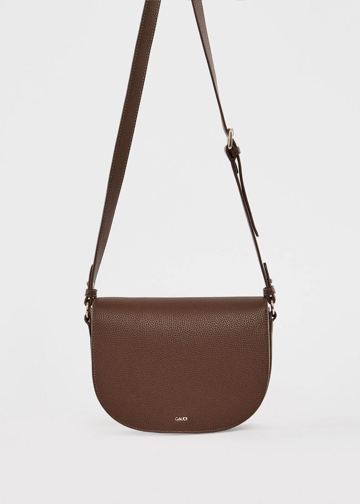 Borsa crossbody marrone in similpelle