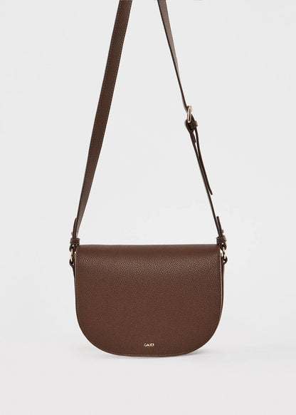 Borsa crossbody marrone in similpelle