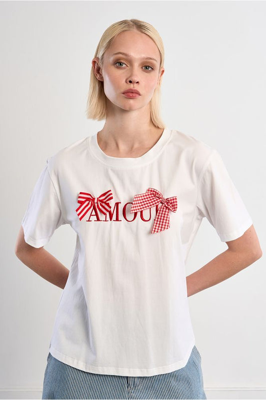 T-shirt in cotone "Amour"
