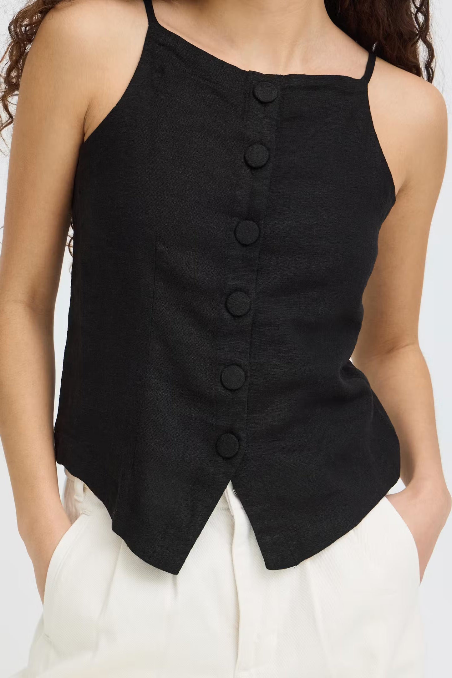 Gilet in misto lino