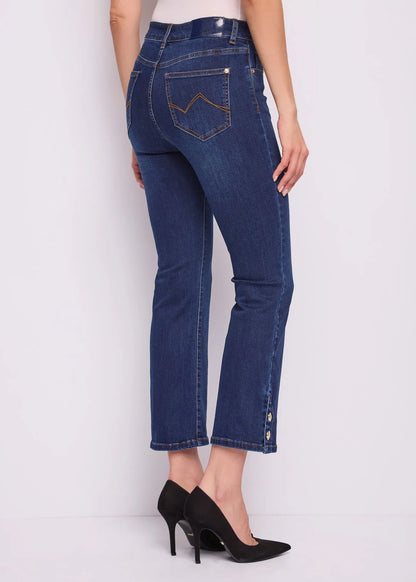 Jeans flare cropped da donna in cotone used