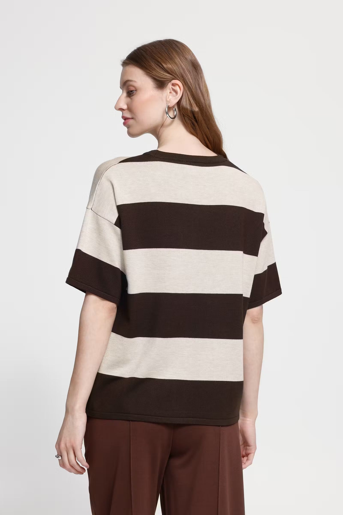 T-shirt a righe over