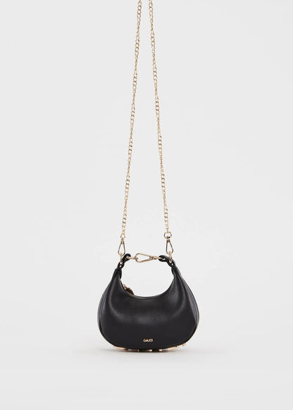 Borsa crossbody nera con catena