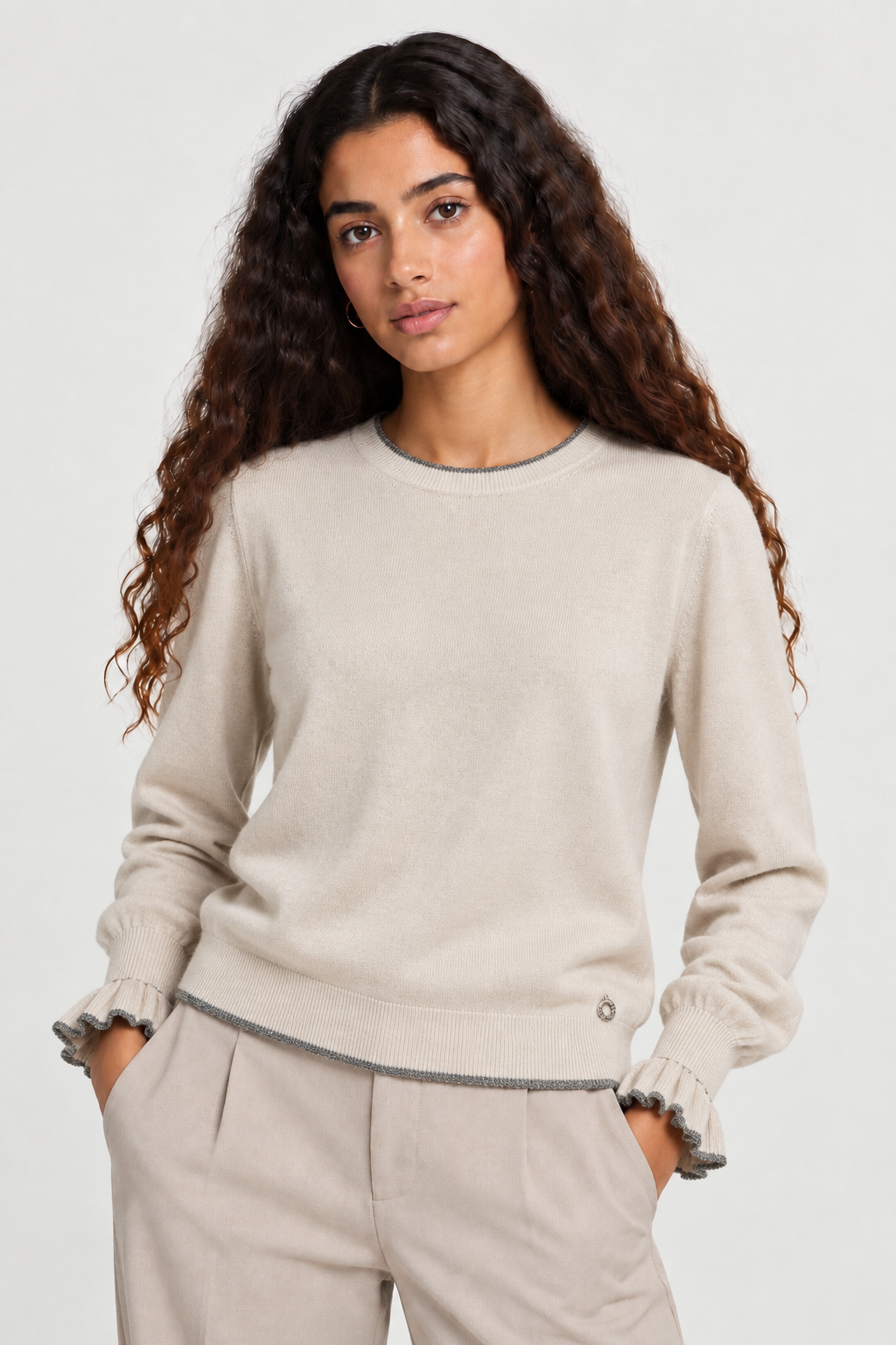 Maglioncino panna con lurex