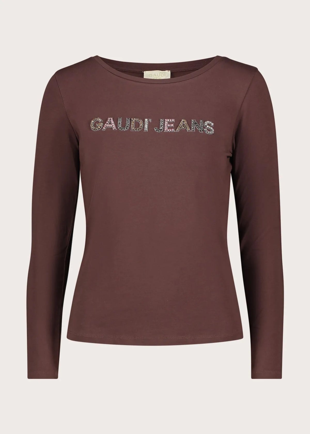 T-shirt da donna in jersey con maniche lunghe