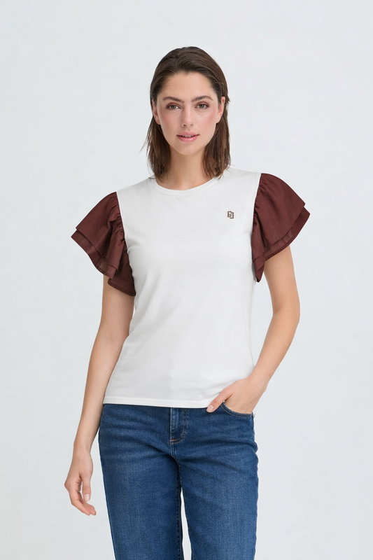 T-shirt da donna in cotone con logo