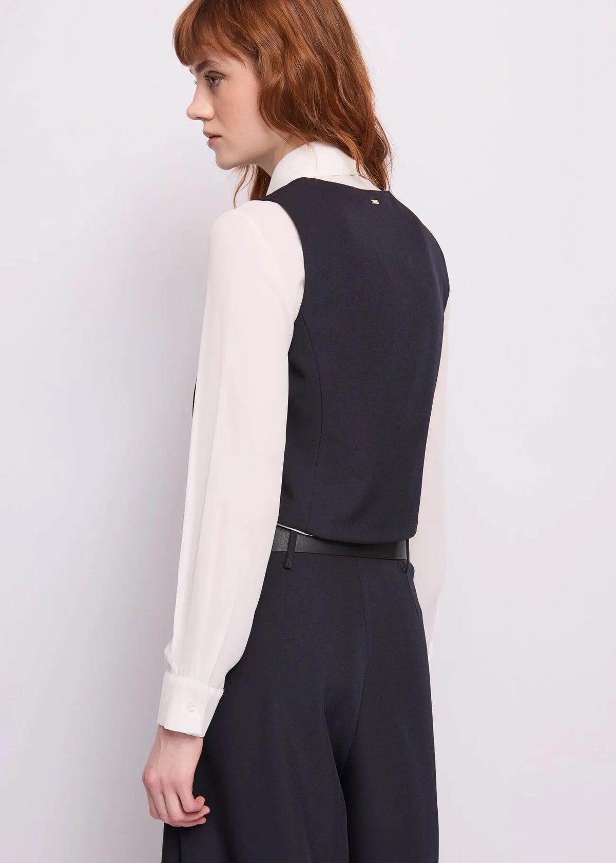 Gilet monopetto da donna con scollo a V