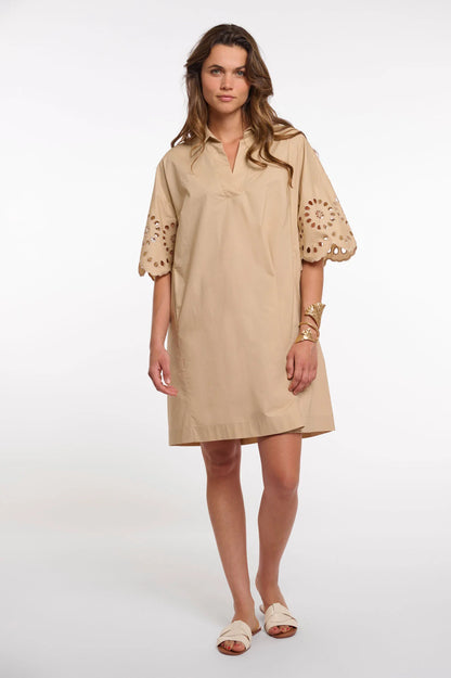 Abito beige in cotone