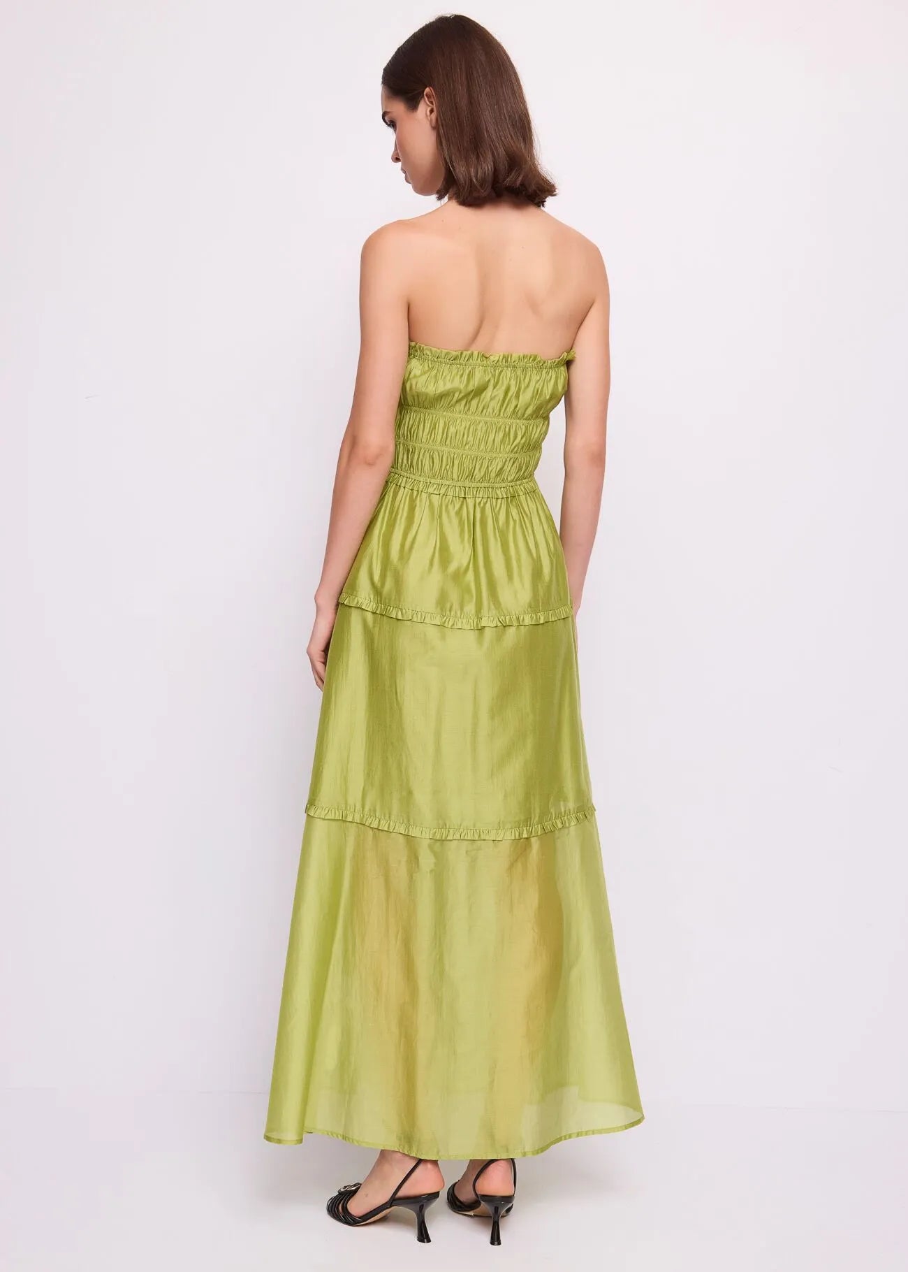 Abito verde da donna in mussola leggera