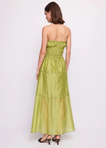 Abito verde da donna in mussola leggera