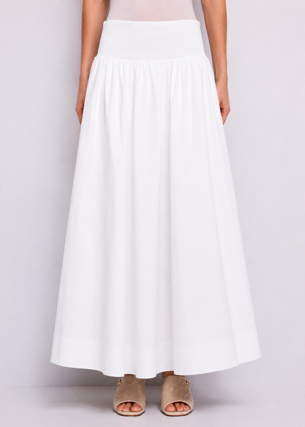 Gonna bianca in cotone