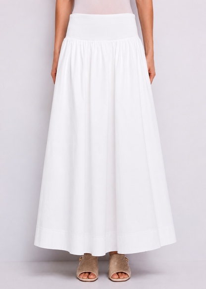 Gonna bianca in cotone