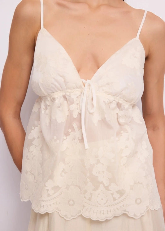 Top da donna con ricami floreali