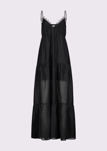 Abito nero da donna con spalline