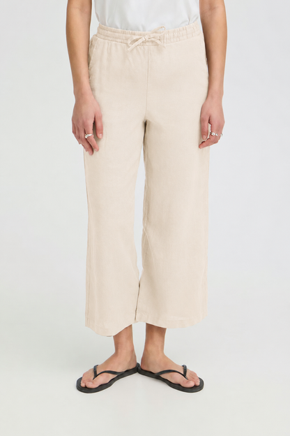 Pantaloni panna misto lino