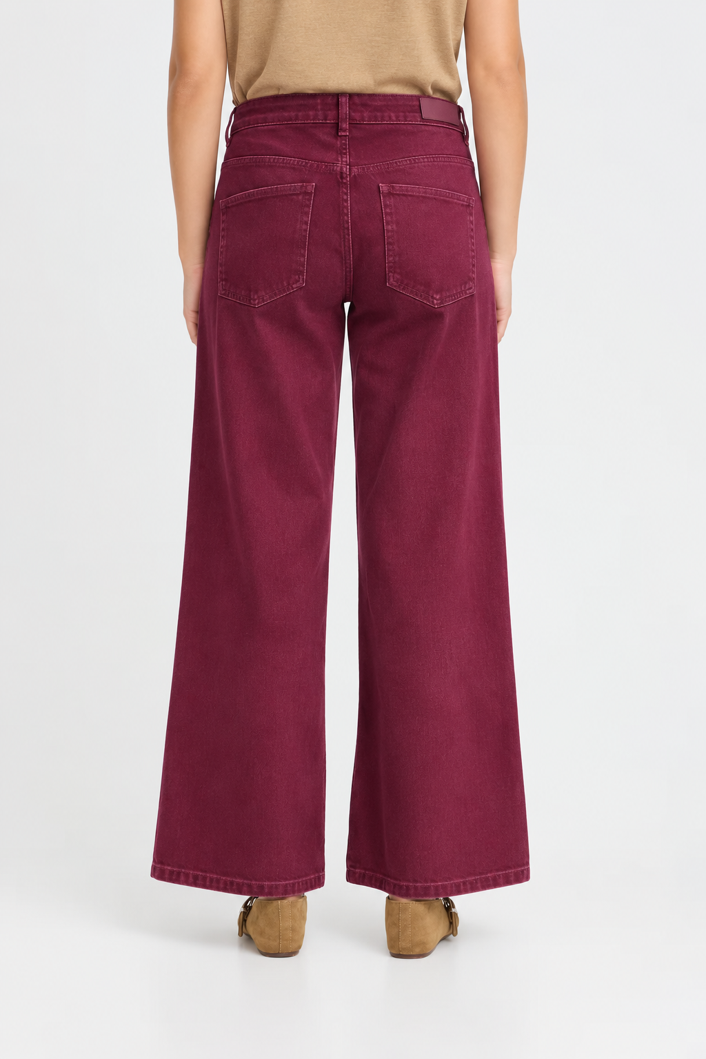 Jeans ampio bordeaux