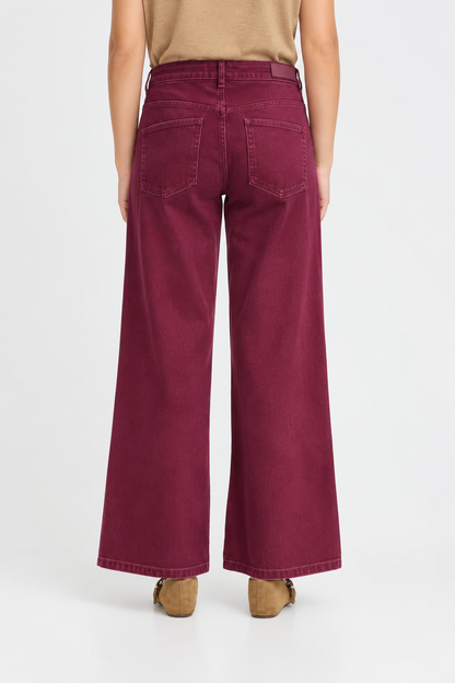 Jeans ampio bordeaux