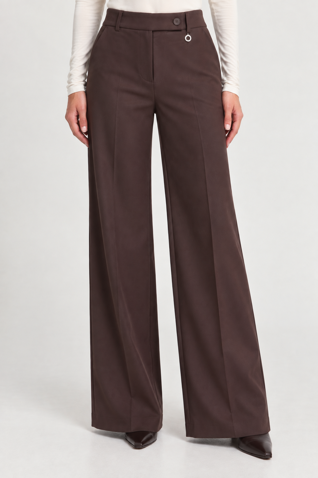 Pantalone marrone a palazzo