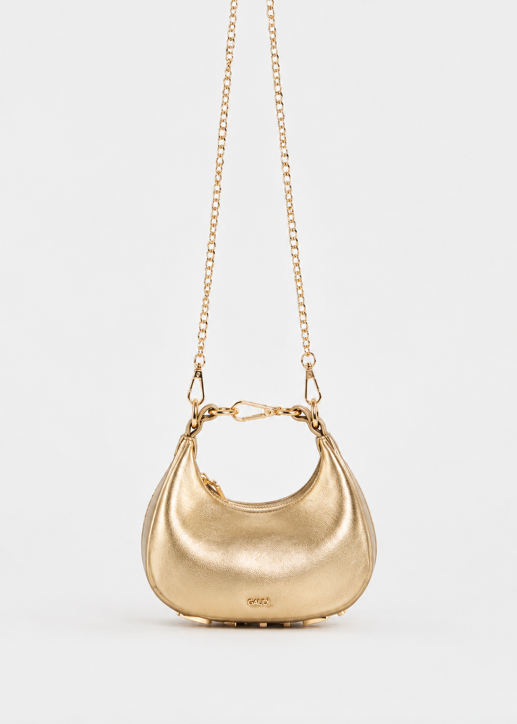 Borsa crossbody oro con catena