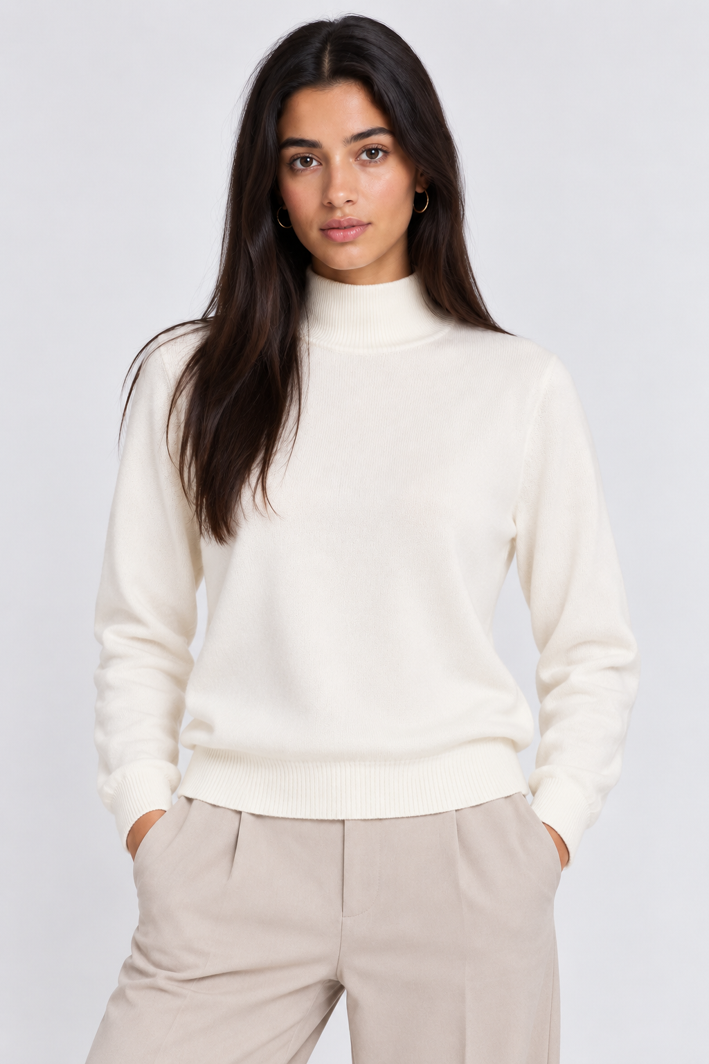 Maglia in filo panna