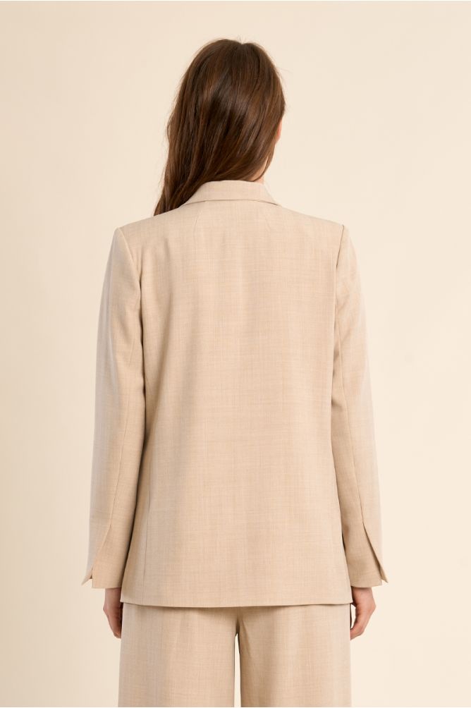Blazer dritto beige