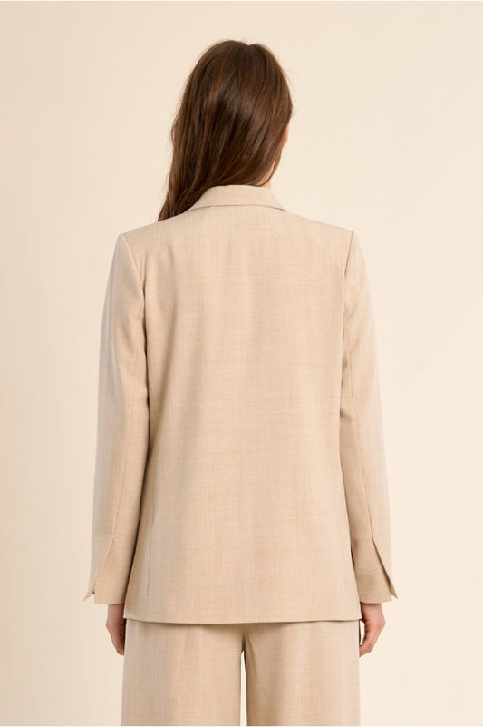 Blazer dritto beige