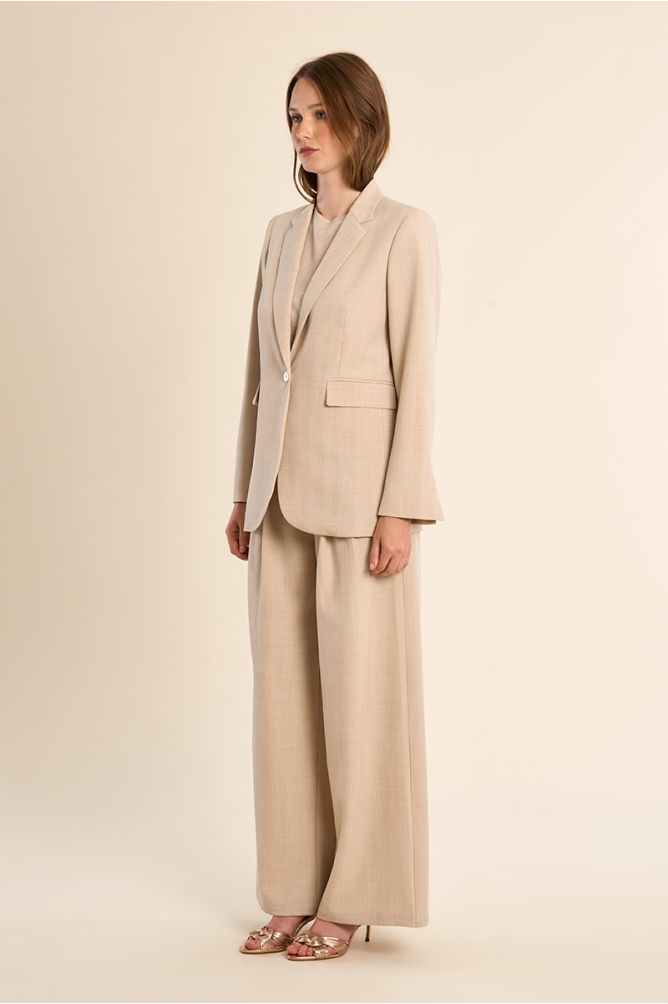 Blazer dritto beige