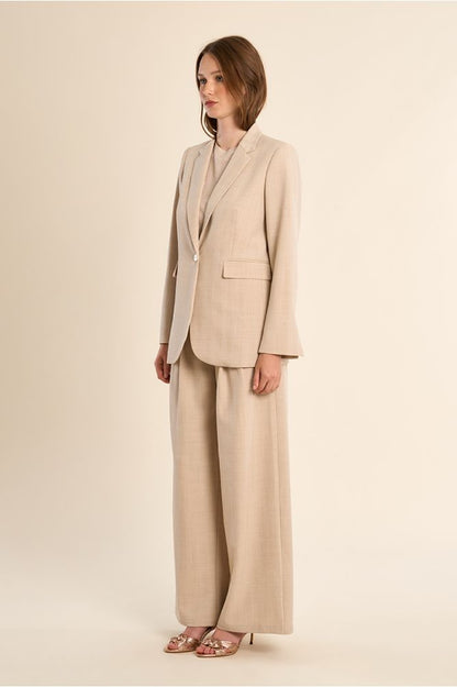 Blazer dritto beige