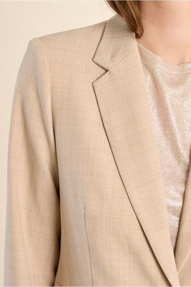 Blazer dritto beige