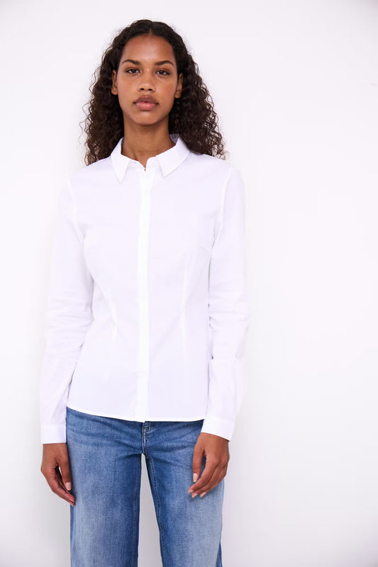 Camicia aderente bianca