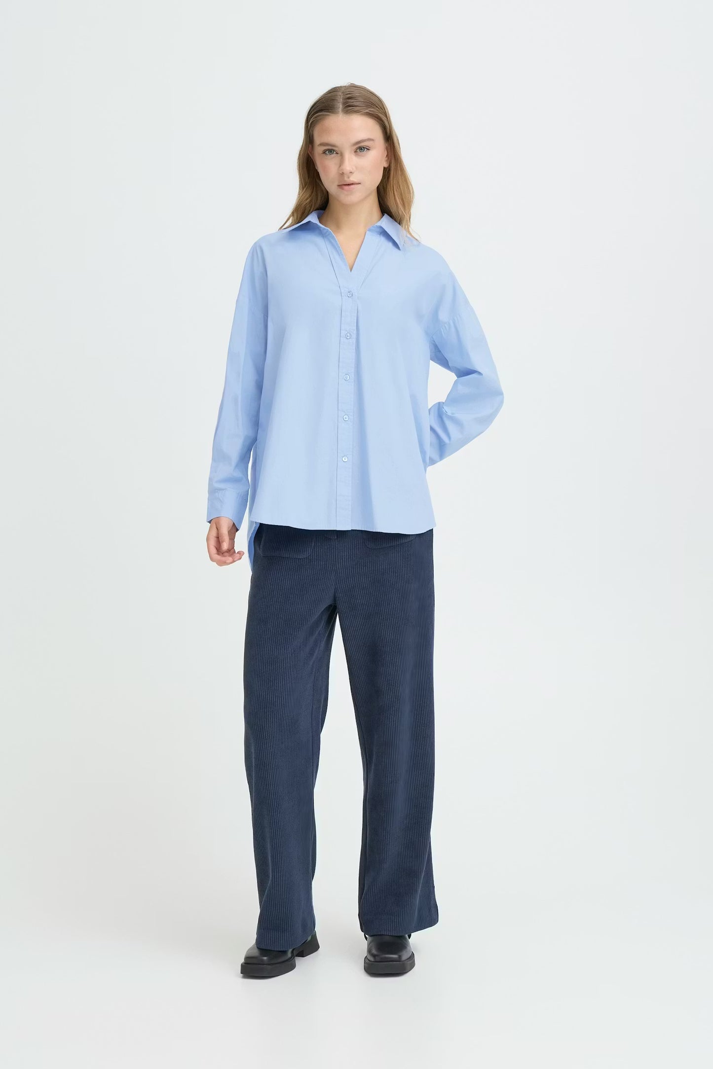 Camicia oversize azzurra