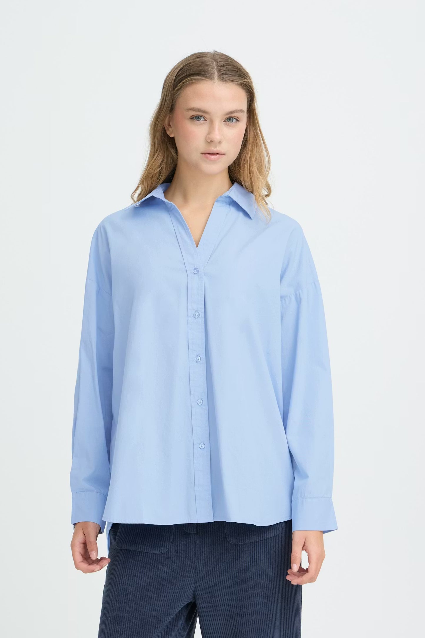 Camicia oversize azzurra