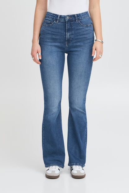 Jeans a vita alta svasati