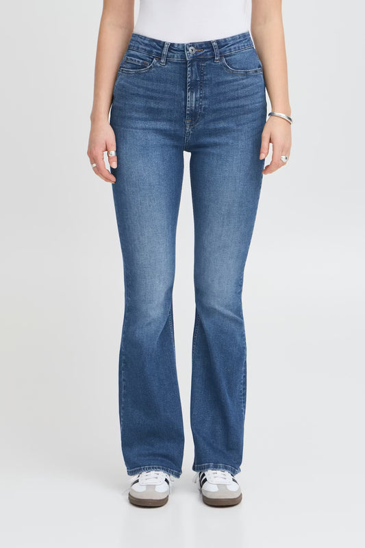 Jeans a vita alta svasati