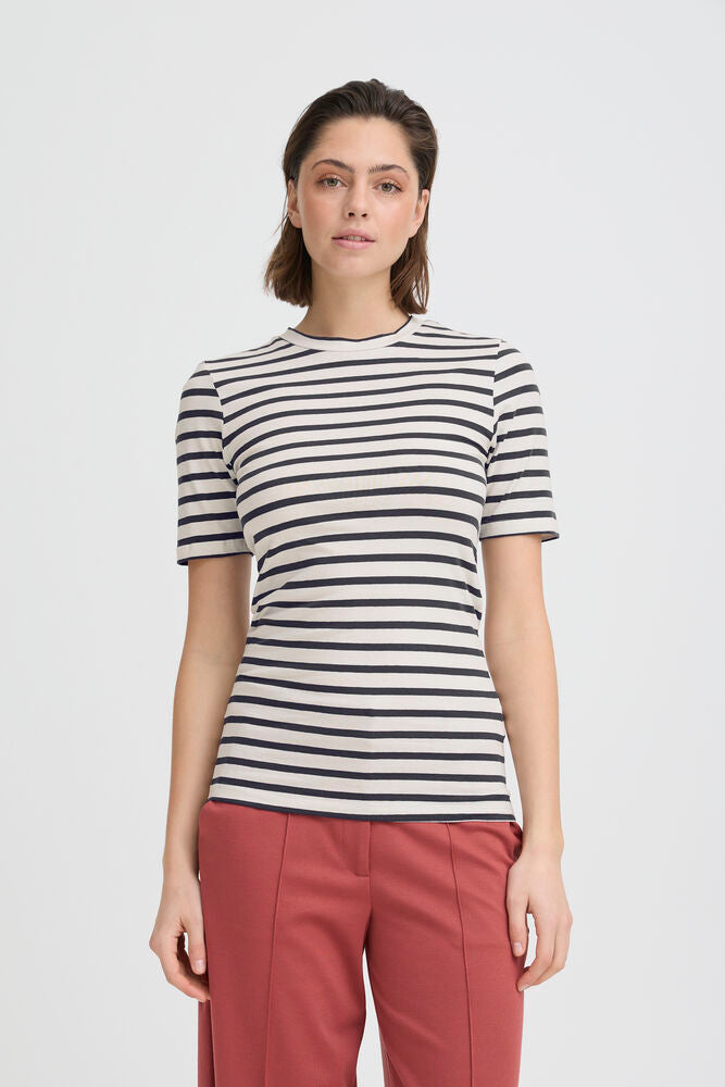 T-shirt a righe blu