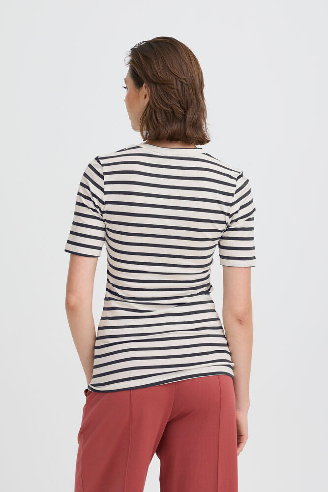 T-shirt a righe blu