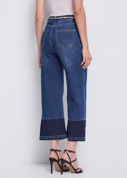 Jeans cropped da donna in cotone used