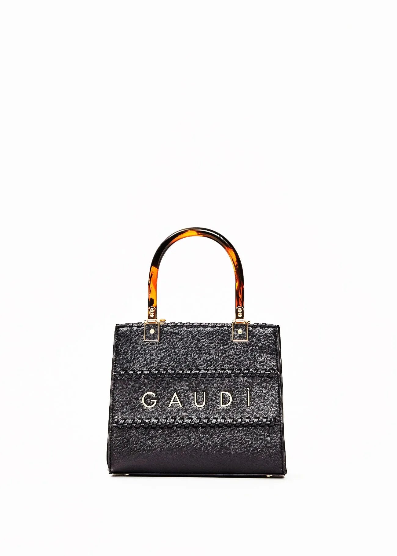 Shopping bag nera in similpelle
