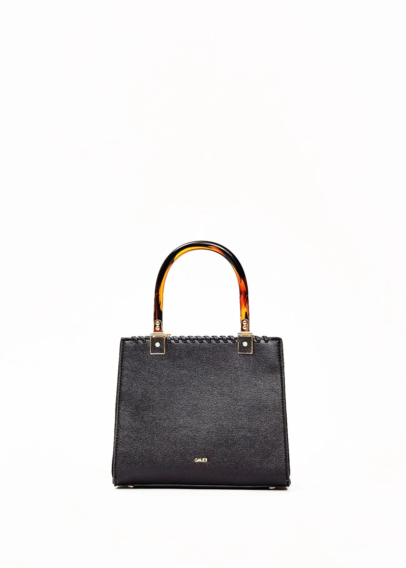 Shopping bag nera in similpelle
