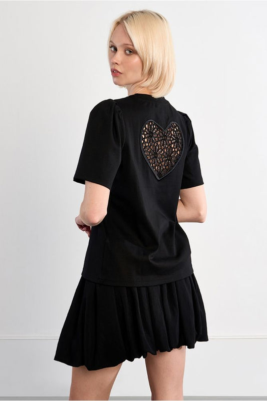 T-shirt in cotone con cuore