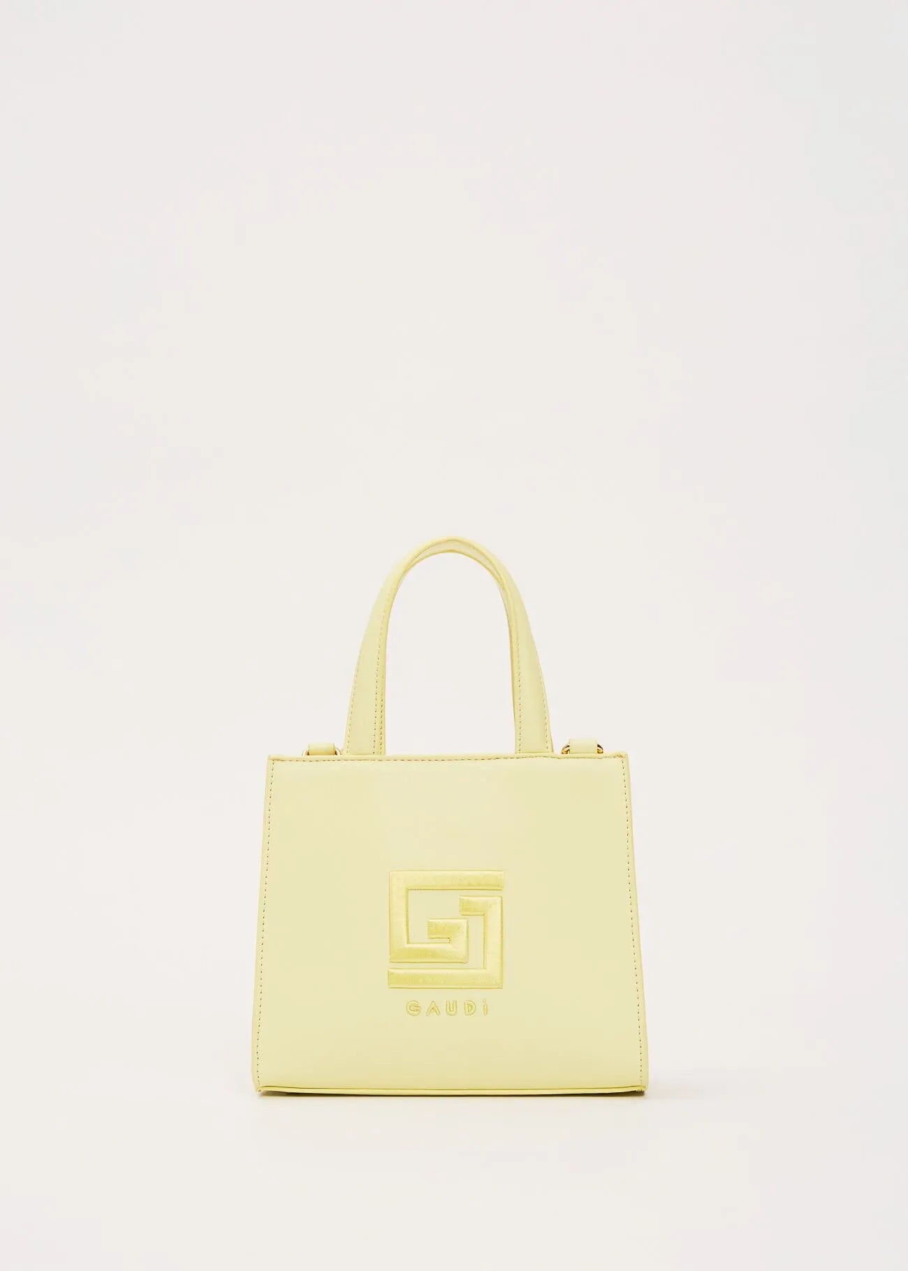 Shopping bag gialla in similpelle