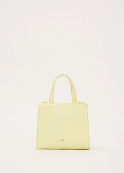 Shopping bag gialla in similpelle