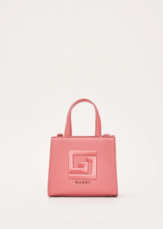 Shopping bag rosa in similpelle