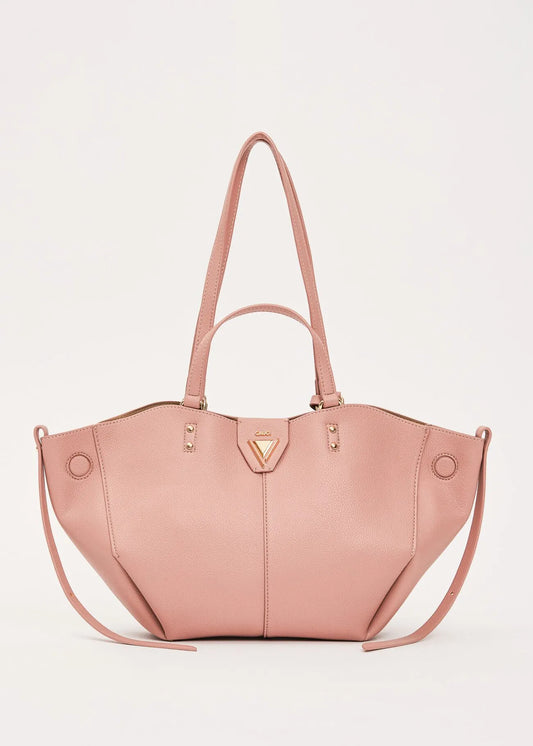 Shopping bag rosa con pochette