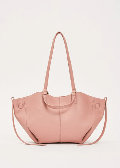 Shopping bag rosa con pochette