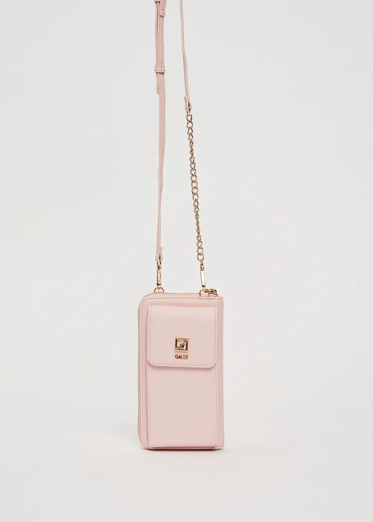 Portafoglio rosa con tracolla